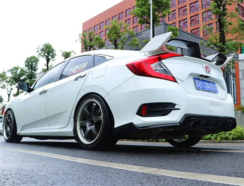 Использовать для Honda Civic спойлер civic 17 18 19 лет заднее крыло Чайка стиль спортивный спойлер, аксессуары применение герметика