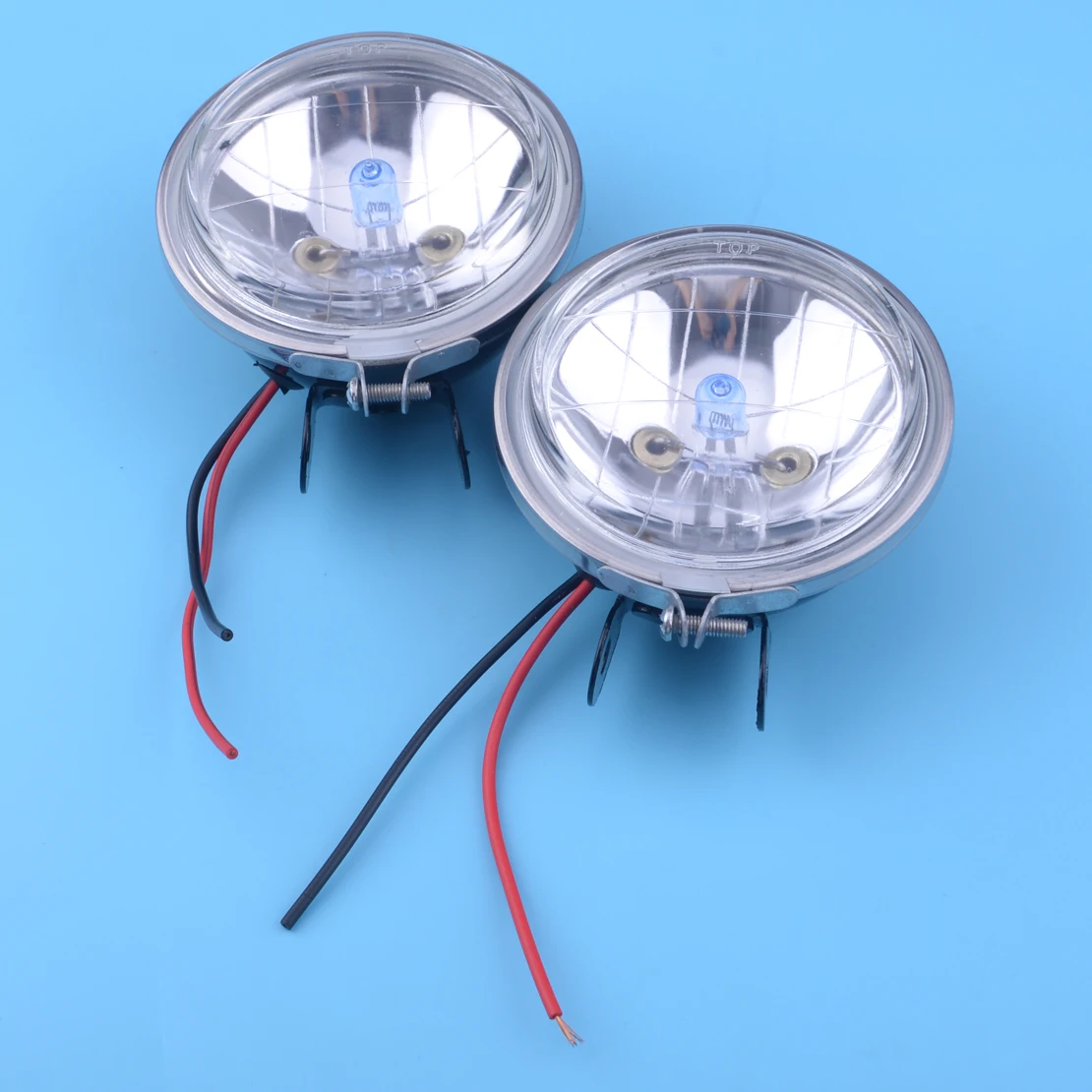 

DWCX Universal Clear Round Spot Fog Light Lamps Kit Set H3 12V 100W 90mm 3.5inch for Van Bus Truck Pickup