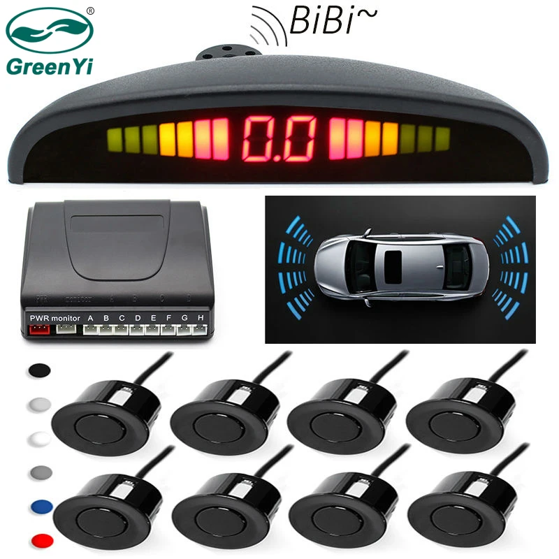 Parktronic 4 Backup Sensor System - 24V Parking Radar With LCD Display For Trucks, RVs & Trailers