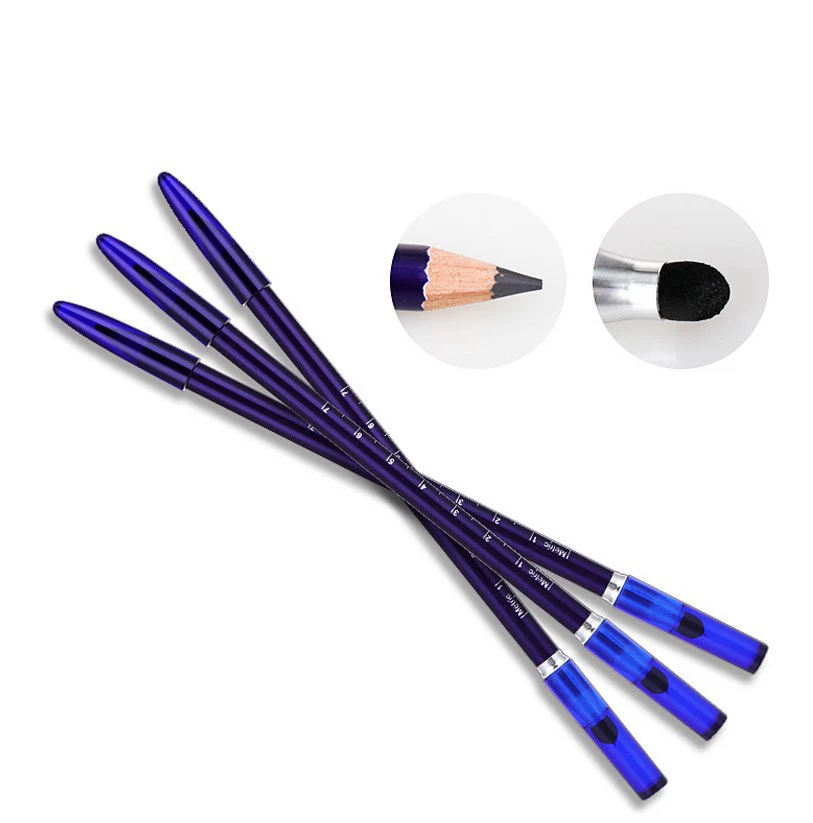 

Double Heads Surgical Eyebrow Skin Marker Pen Waterproof Black Oil Ink Positioning Marking Pencile Permanent Tattoo Accessories