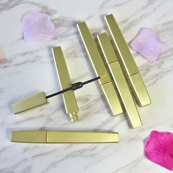 

New arrival 4ml Mascara eyeliner tubes Gold Square Empty revitalash Eyelash Bottles DIY make up Cosmetic packing Container