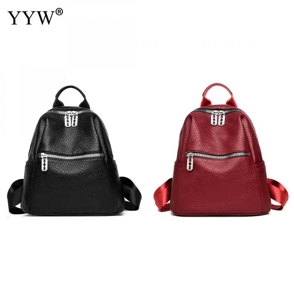 

Fashion Pu Leather Backpack Brand Shoulder Bag Women Backbags Small School Backpack For Girls Daily Backpack Mochila Feminina