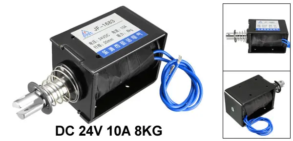 Uxcell DC 12 V/24 V Электромагнитный Электромагнит 400mA/10A 8 кг/40N 10/20 мм тянуть Тип открытая рамка прямолинейного движения с хорошим качеством, электромагнит - Цвет: JF-1683