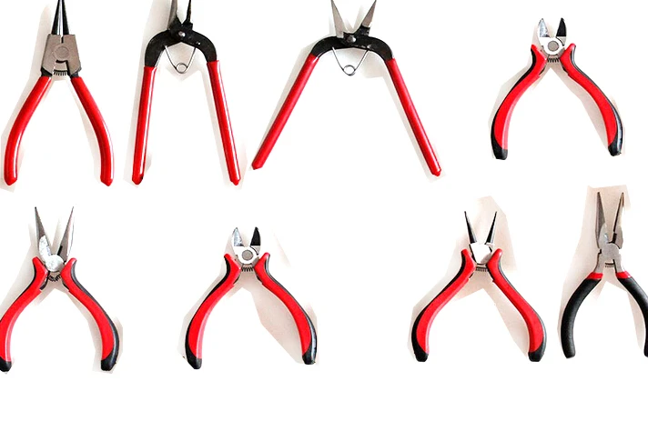 

8pcs/set Black Metal Mini Jewellery Jewelry Plier Cutter Chain Round Bent Nose Beading Making Repair Tool Kit
