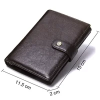 CONTACT'S Leather Wallet Luxury Male Genuine Leather Wallets Men Hasp Purse With Passcard Pocket and Card Holder High Quality 2