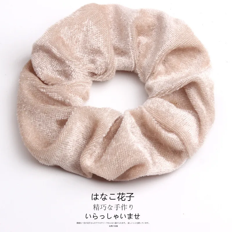 Women's Classy Velvet Scrunchies Solid Hair Ring Ties-Style5