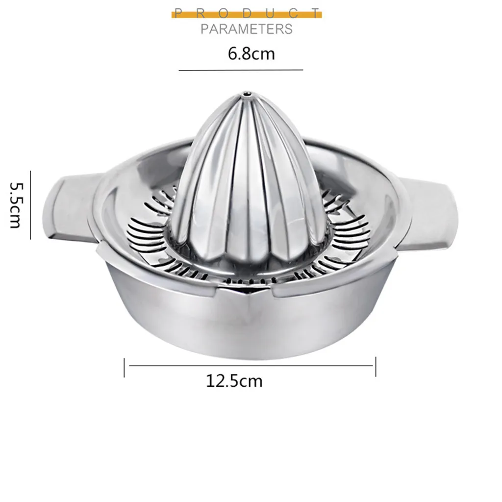 Высококачественная Лимон соковыжималка из нержавеющей стали с миска-контейнер для апельсинов лимонов фруктовый домашний сок Прямая
