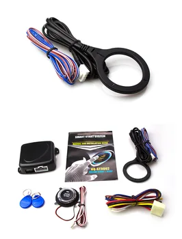 

PKE Start Stop RFID Car Alarm Finger Push Start Remote Control Button Keyless Entry Transponder Immobilizer Car Alarm System