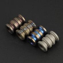 Большой размер титановая башня из сплава Форма нож бусины титан Кемпинг выживания EDC Паракорд аксессуар