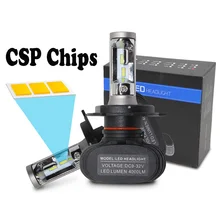 2 Pcs 9005 HB3 9006 HB4 H11 H4 H7 Led H1 Auto Car Faro S1 N1 50 W 8000LM 6000 K Automobile Lampadina All In One Corea CSP chip di Lampada