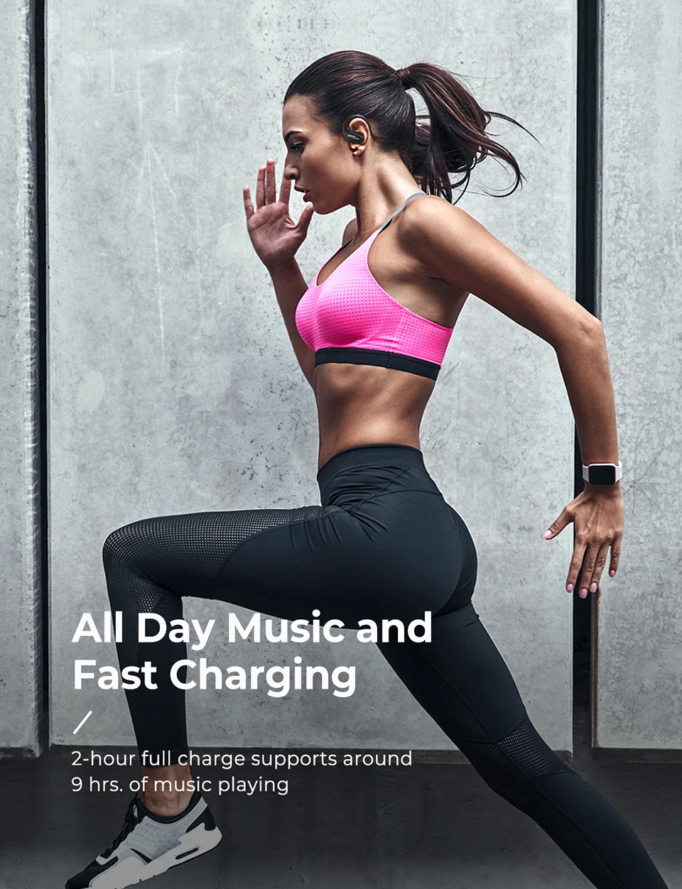 Mpow A6X Wireless Headphones Bluetooth 5.0 Sport Earphone IPX6 Waterproof Earphones With Bass+ 9 Hours Playtime For iPhone X 7 6 (2)