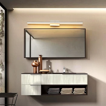 

Simple modern led mirror before the lamp bathroom bathroom mirror cabinet lighting waterproof fog lamps Nordic bathroom lights