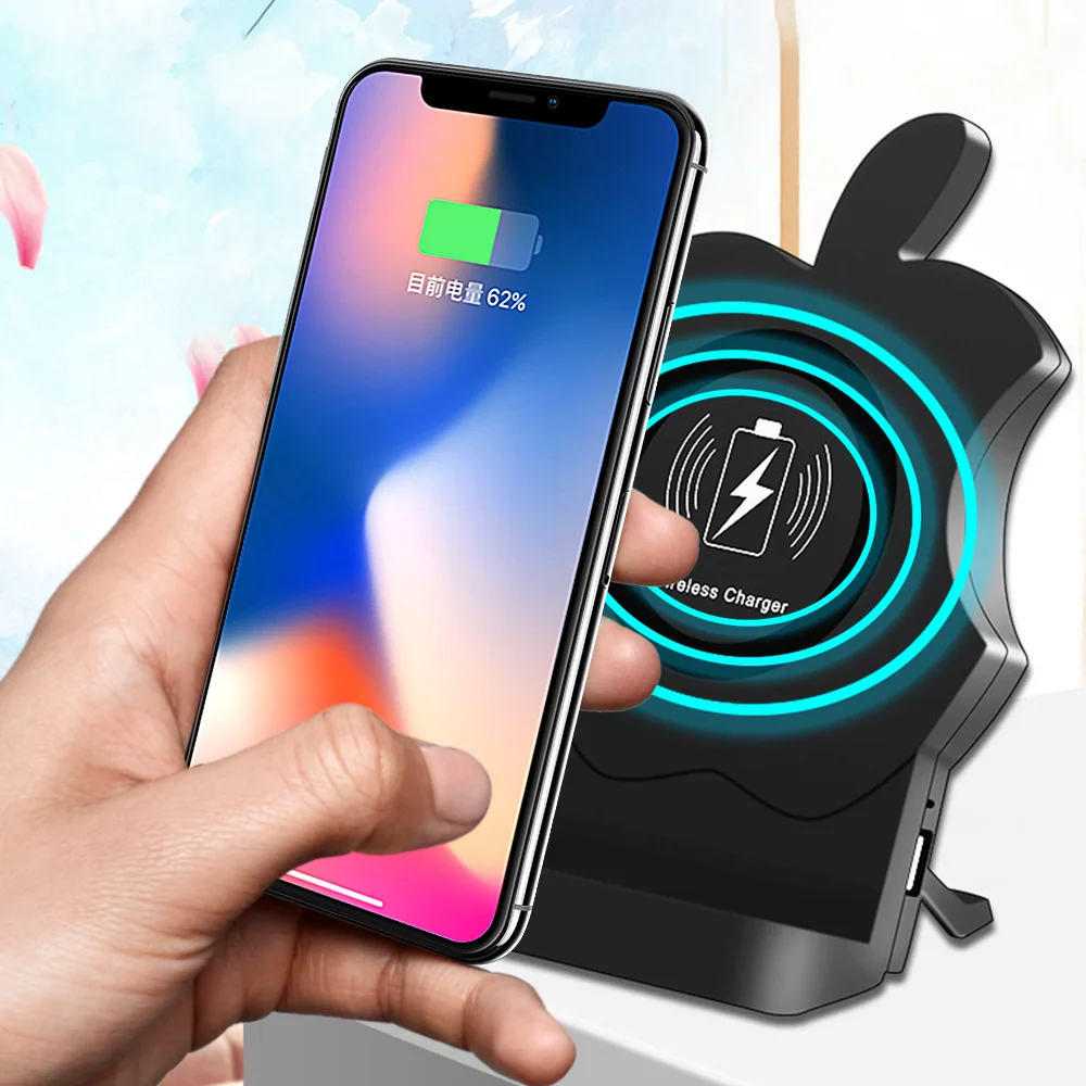 AIYIMA QI Беспроводное зарядное устройство для iPhone X XS XR 8 8Plus автомобильный держатель