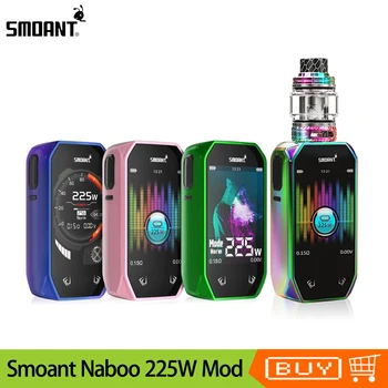 

Original Smoant Naboo 225W TC Box MOD New Music mode 2.4 Inch Screen Vape Mod With 4ml Mesh sub ohm tank E Cigarette Kit