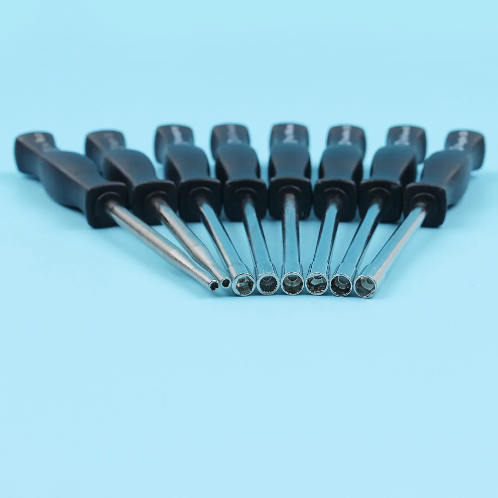 Set Di 12 Utensili Per La Regolazione Del Carburatore Con Cacciaviti A Cerchio Per Piccoli Motori A 2 Tempi Per Motosega Husqvarna | Leroy Merlin - Foto 8