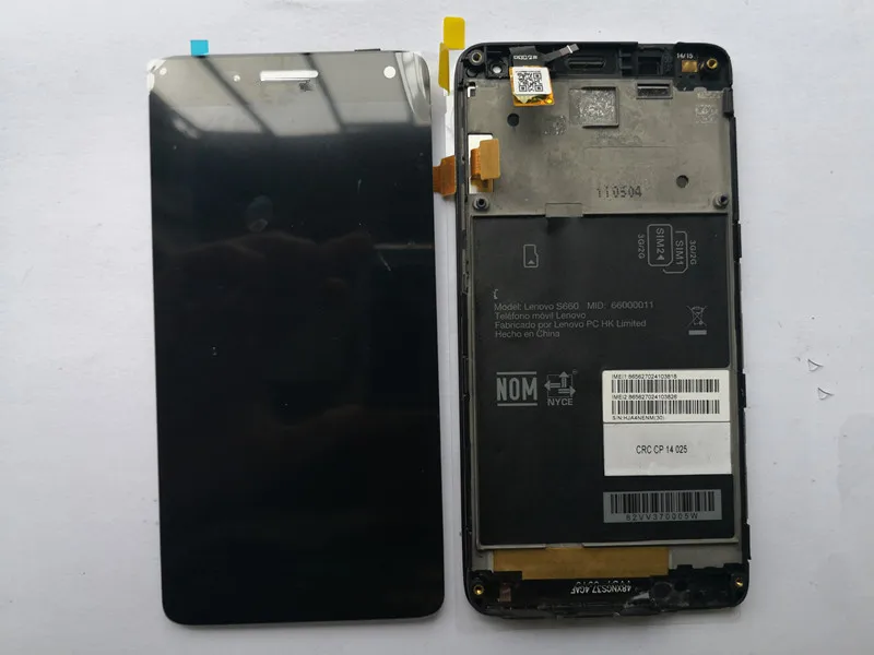 

100% Tested LCD For Lenovo S660 Display+Touch Screen Digitizer Panel Assembly For Lenovo S660 Display with LCD Frame Replacement