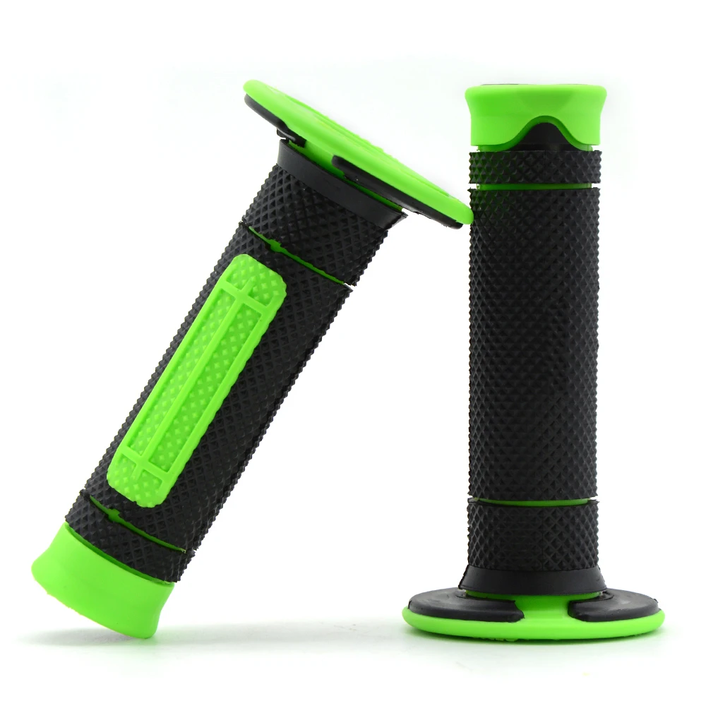 

Green Motorcycle hand grips 7/8" 22mm gel rubber handle bar grips for Kawasaki KLX450R KX450F KLX250 KLR650 VERSYS 1000 VULCAN/S