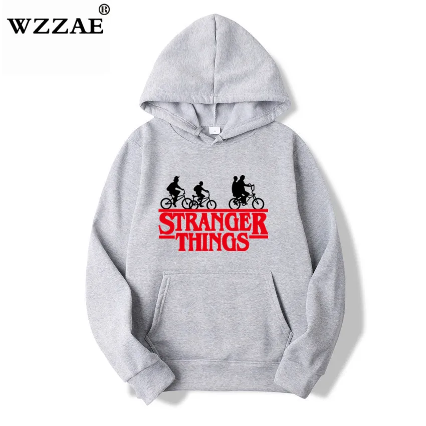 Stranger Things Hoodies Men Women Letters Print Autumn Harajuku Hip Hop Sweatshirt Man Fashion Wint