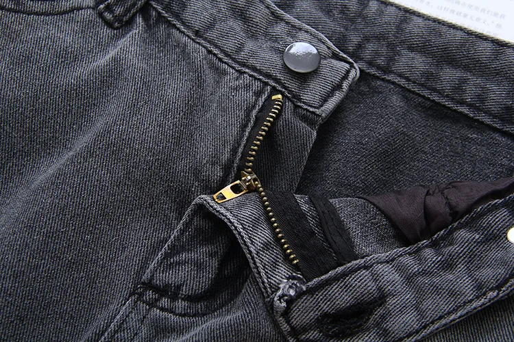 Зимние Повседневное Для женщин свободные джинсовые Короткие Серые джинсы для девочек Винтаж Дамы Широкий ретро джинсы женские брюки плюс Размеры 2xl 3xl 4xl