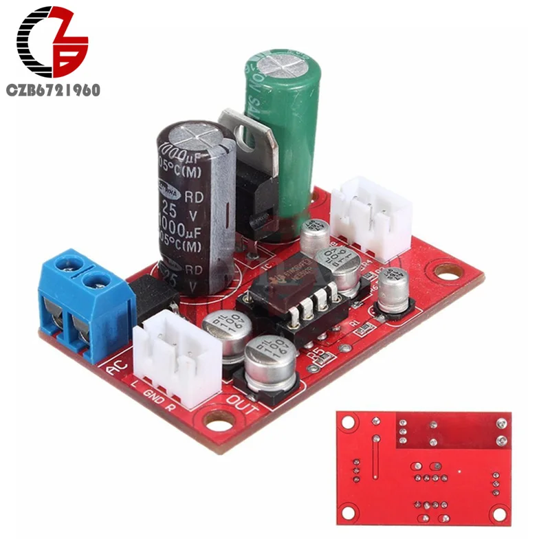 

DC 9-24V AC 8-16V NE5532 Audio OP AMP Microphone Preamps Pre-Amplifier Board DIY Module