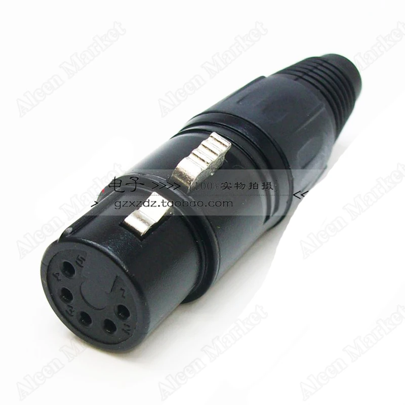 50 шт./лот 5Pin XLR Мужской Женский Разъем медные булавки Серебряная консоль