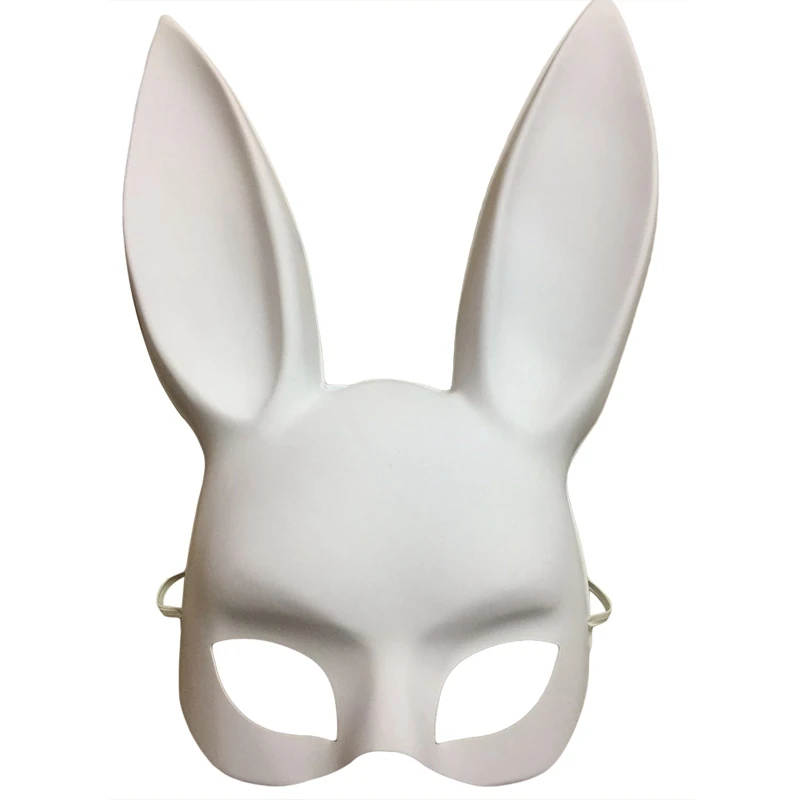 10 White Masks Childrens Half Face Flocked Party Carnival School Decorate