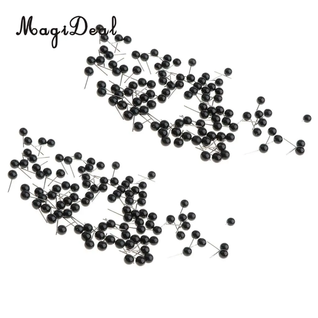 200 Pieces of Black Plastic Glass Eyes Kits For Needle Felting Bear Puppet Dolls Making 4mm & 5mm