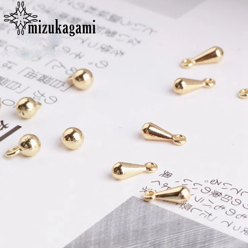 

Alloy Simple Hanging Droplet Elliptical Small Ball Adjusting Chain End Beads 150pcs/lot DIY Earrings Jewelry Accessories