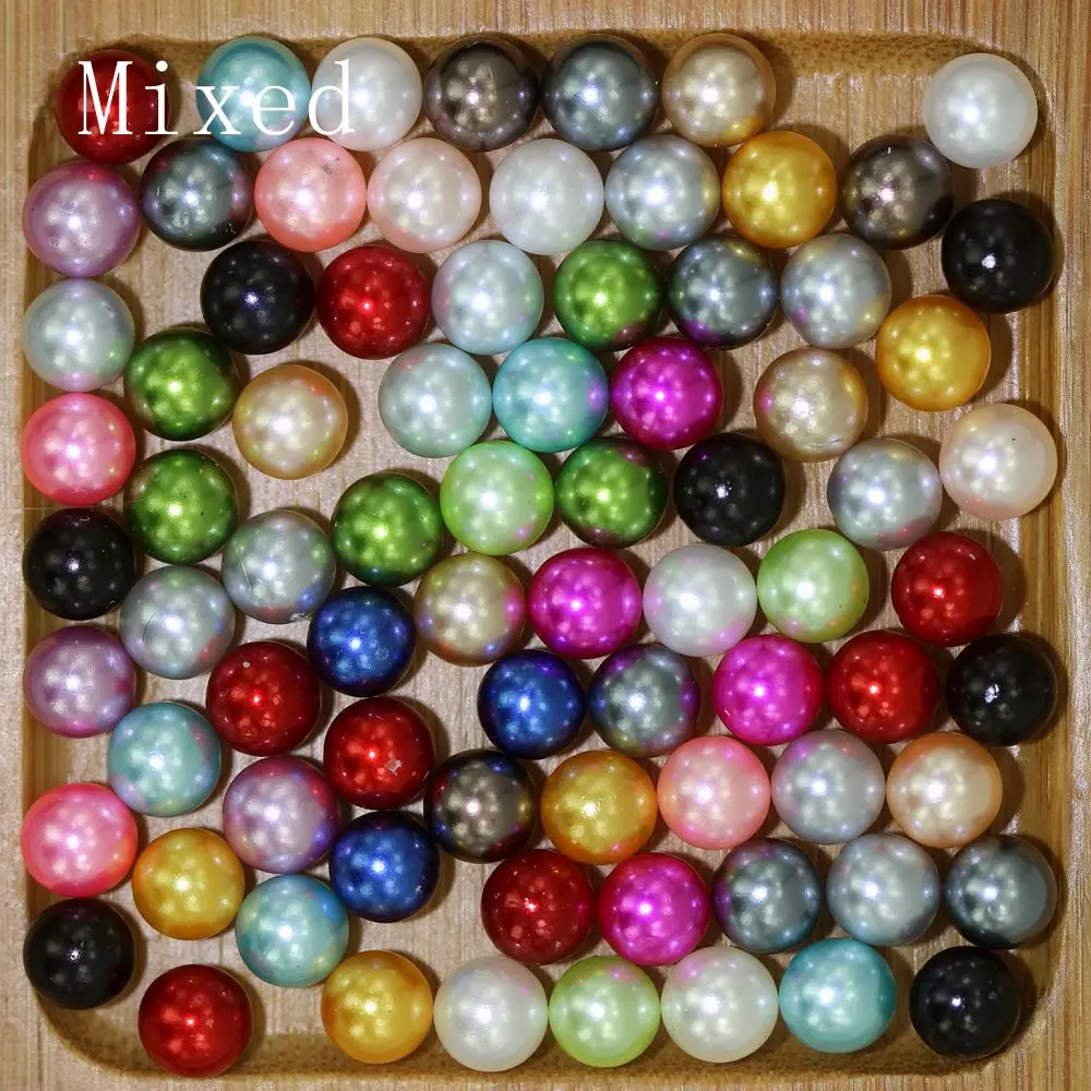 

No Hole Round Pearls 1.5-12mm Different Quantities And Colors To Choose Imitation PearlS Craft Art DIY Bead Nail Art Decorations