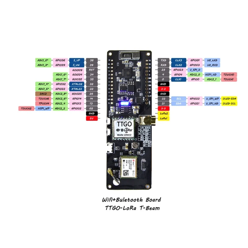  T-Strahl ESP32 868/915 Mhz WiFi Drahtlose Bluetooth Modul GPS NEO-6M SMA LORA Bord