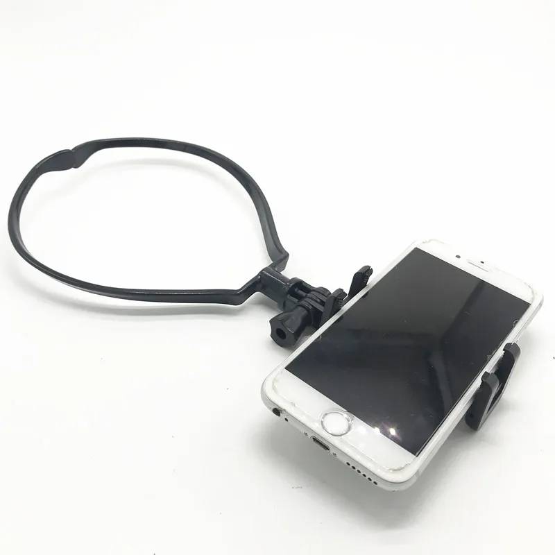 Подставка для телефона свободные руки переносной держатель на шею iPhone Samsung экшн