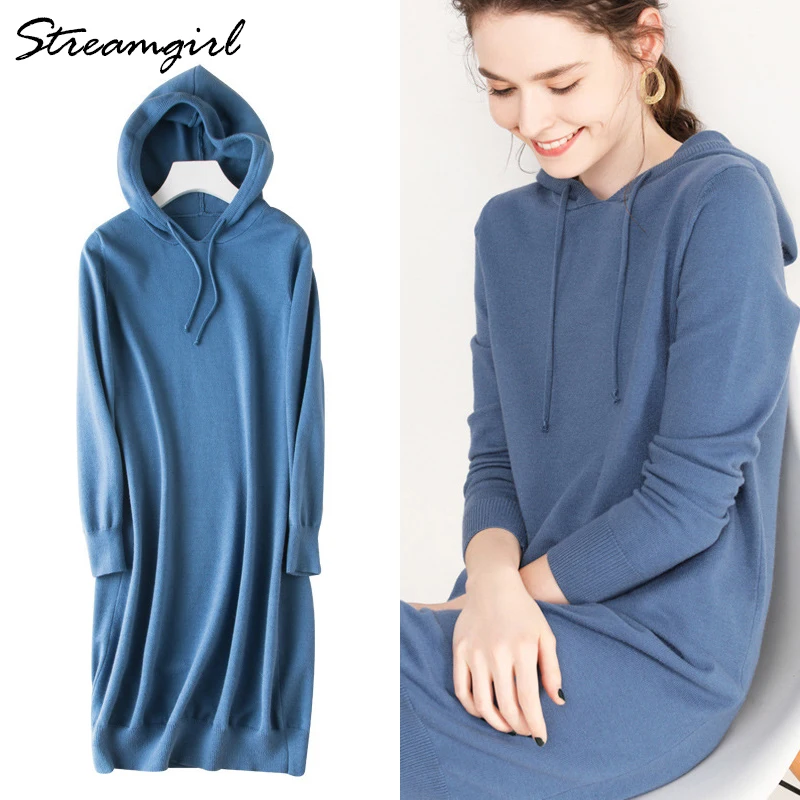 1676.88 руб. 45% СКИДКА|Осеннее женское платье с капюшоном, вязаные женские зимние платья, 2019 платье с капюшоном, женское повседневное осеннее платье Женский, с длинным рукавом-in Платья from Женская одежда on Aliexpress.com | Alibaba Group