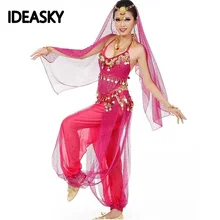 3 шт. Топы штаны Пояс хип шарф костюм набор женские костюмы для продажи цены живота взрослых Болливуд индийское платье Восточная юбка