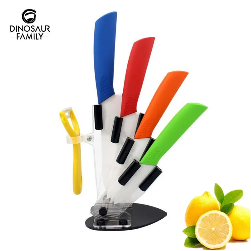 Ceramic Knife Set 3" 4" 5" 6" Inch + Peeler + Knife Holder Zirconia