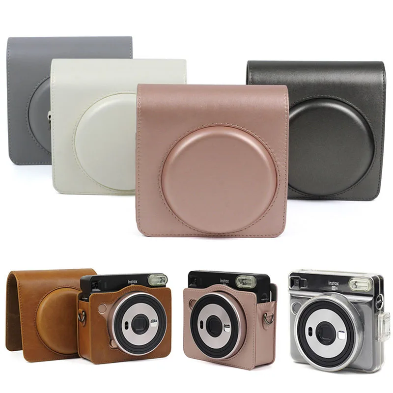 

Funda Instax Camera Case for Fujifilm Instax Square SQ6 Instant Camera PU Leather Bags with Shoulder Strap For Instax SQ6 Cases