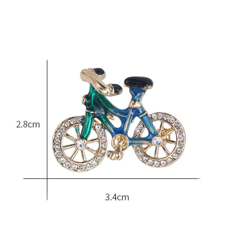 WEIMANJINGDIAN Новое поступление Стразы и эмаль велосипедная брошь булавки модные ювелирные изделия для костюма