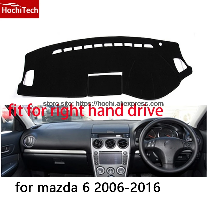Коврик на приборную панель для mazda 6 2006 16 защитный коврик салона автомобиля
