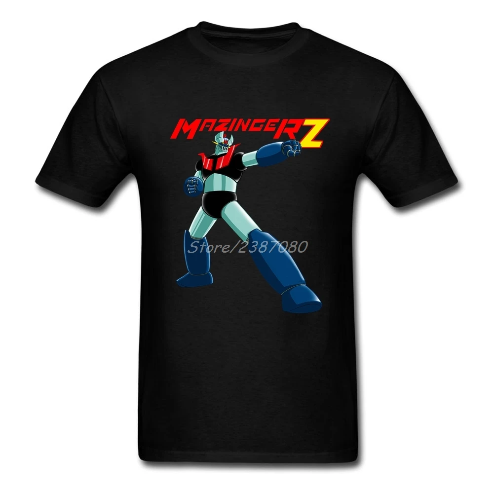 Мужская футболка с коротким рукавом и круглым вырезом большого размера|mazinger z t