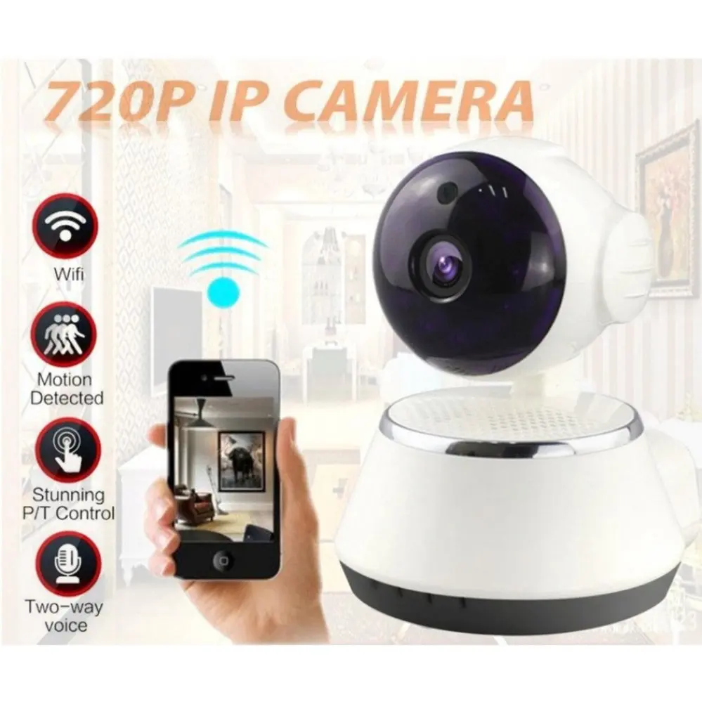  Wireless IP Camera WIFI 720P CCTV Home Security Cam Micro SD Slot Support Microphone & P2P Free APP - 32820259191