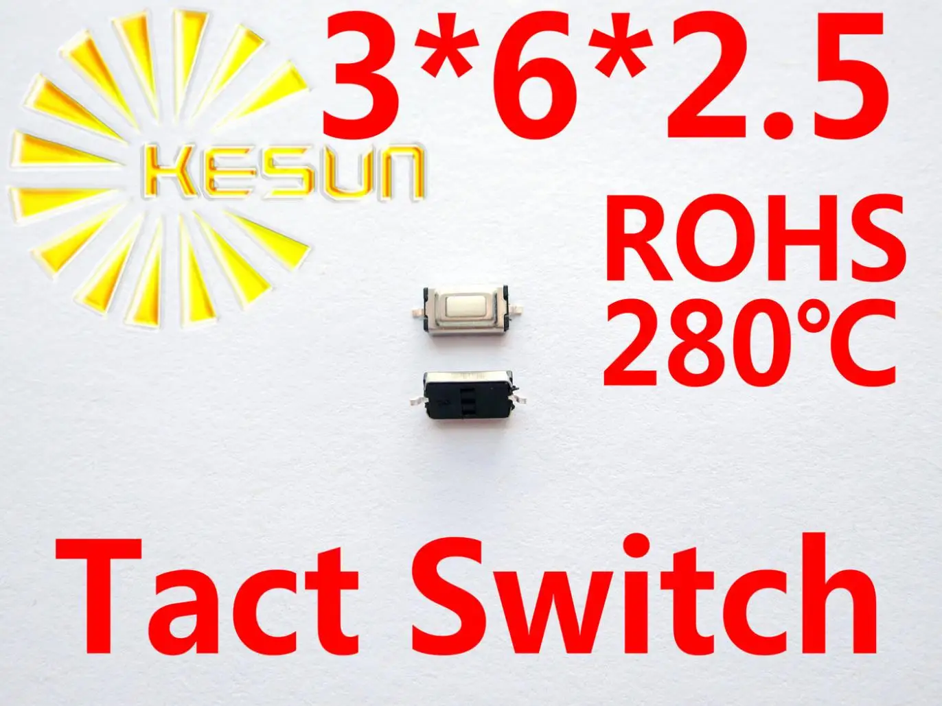 

FREE SHIPPING 100PCS SMT 3X6X2.5 Tactile Tact Push Button Micro Switch Momentary For MP3 MP4 ROHS