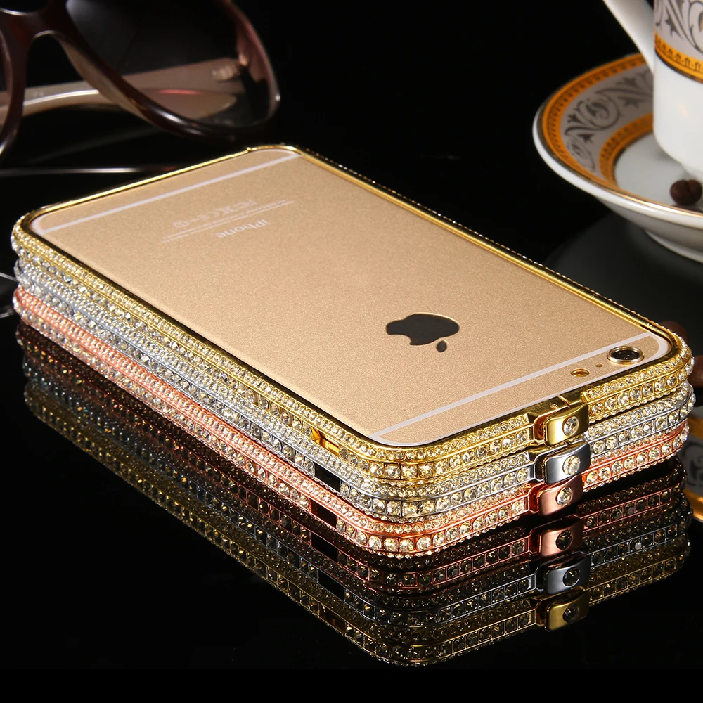 KISSCASE Bling Стразы Dinamond бампер на для iPhone 6 6s Plus бампер Fram Bling металлическая рамка для iPhone 6 6s Fram обода крышка