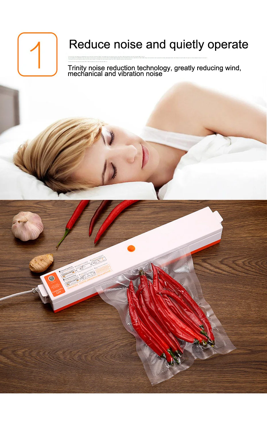 Portable Household Mini Home Vacuum Sealer Food Vacuum Sealer Packaging Machine 220V Vaccum Packer for food saver