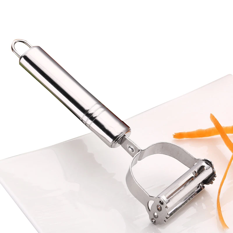 

Creative Stainless Steel Fruit Cutter Double Planing Grater Julienne Vegetable Peeler Multi-purpose Carrot Slicer Potato Peeler