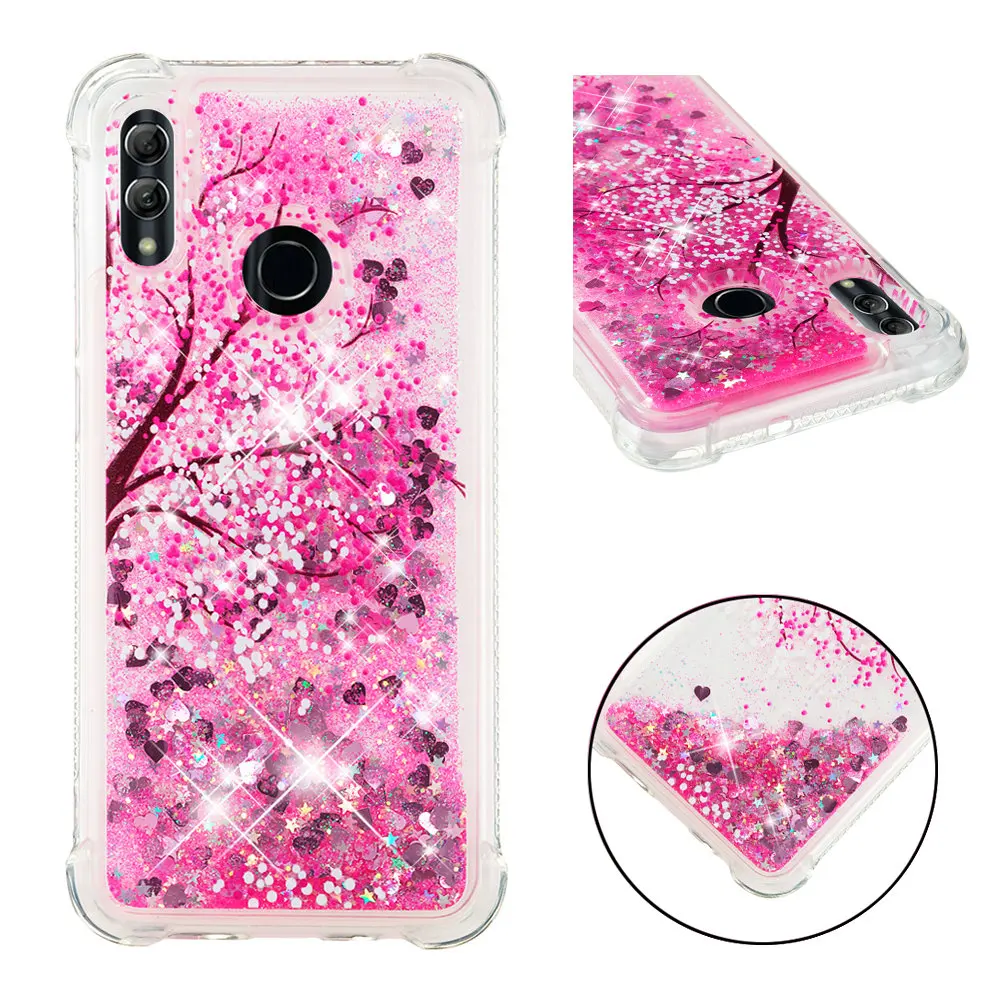 

Fashionable cartoon painting is suitable for Huawei Honor 10 Lite dynamic quicksand anti - falling mobile phone shell