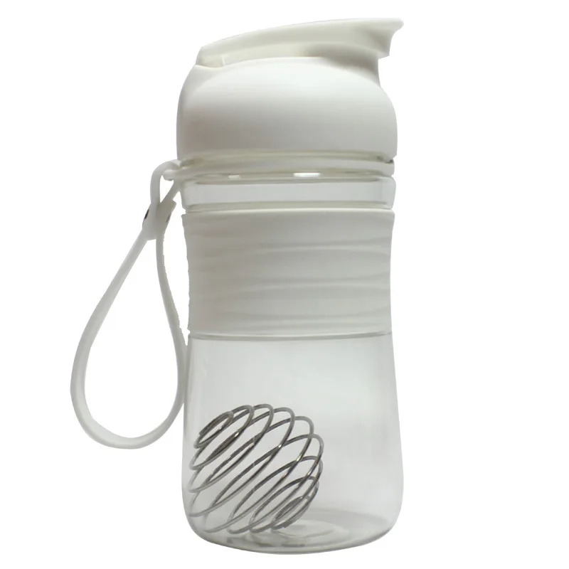 500 ml протеин порошок шейкер для спортивного питания Пластик бутылка для воды стакан для молочного коктейля портативный для улицы спортивный Пеший Туризм чашка с мотивом скалолазания - Цвет: White
