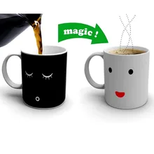 Aktive Magie Becherschale Morgen Tee Milch Becher Lächeln Gesicht Kaffee Empfindliche farbwechsel