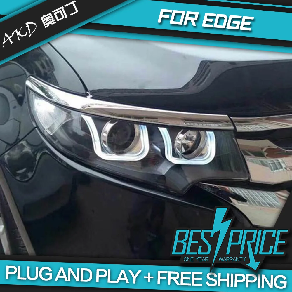 

Car Styling for Edge Headlights 2012-2014 LED Headlight LED DRL Dynamic Signal Hella 5 Bi-Xenon Projector Lens Hid D2H