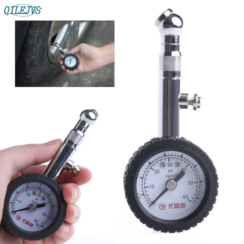 New Car Vehicle Automobile Tire Air Pressure Gauge 0 60 psi Dial Meter AUG14in Tire Repair