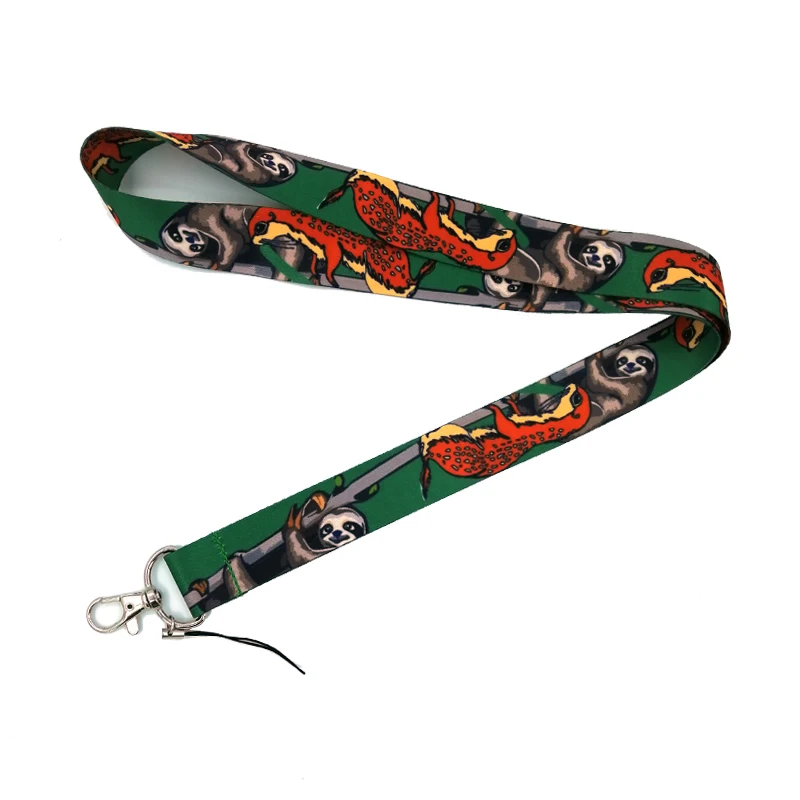 

Regooly RE18 Lazy sloth Neck Strap Lanyard keychain Mobile Phone Strap ID Badge Holder Rope Key Chain Keyrings cosplay Accessory