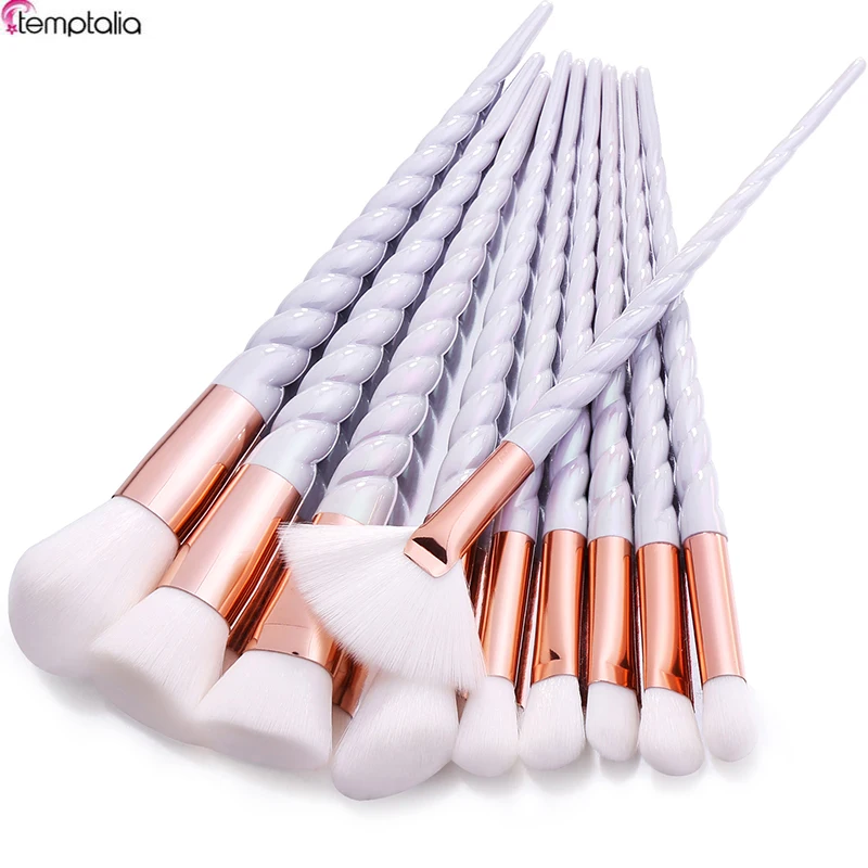 Temptalia 10pcs maquiagem brushes spiral makeup brush Professional high quality make up fashion beauty tools